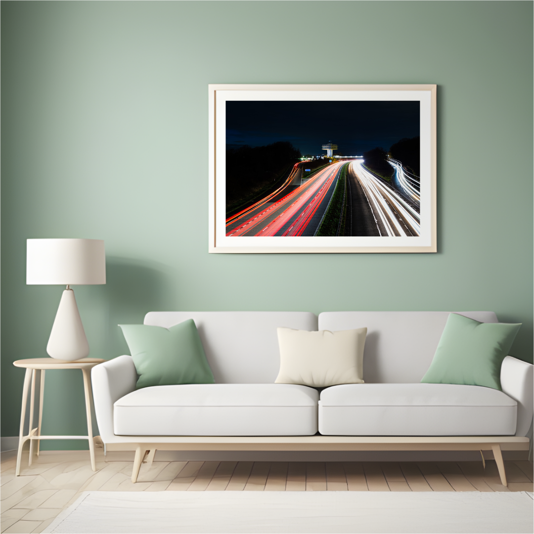Forton Services, Long Exposure Light Trails Print