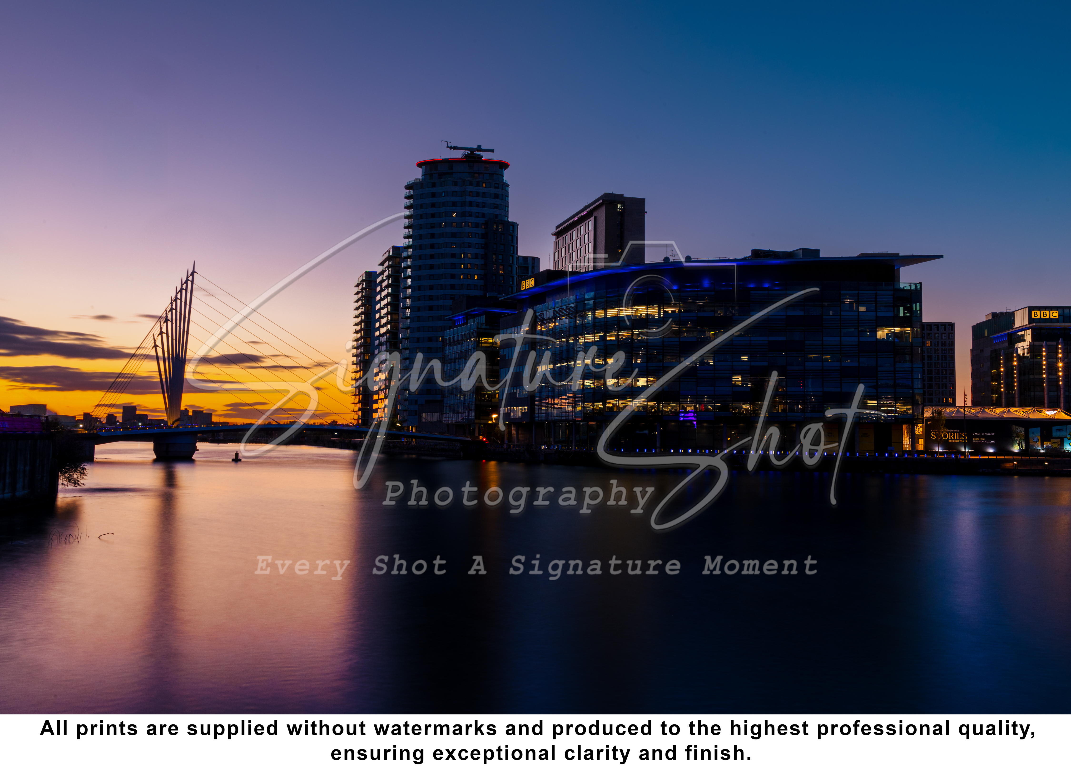 Manchester Media City  Sunset  | Cityscape Print