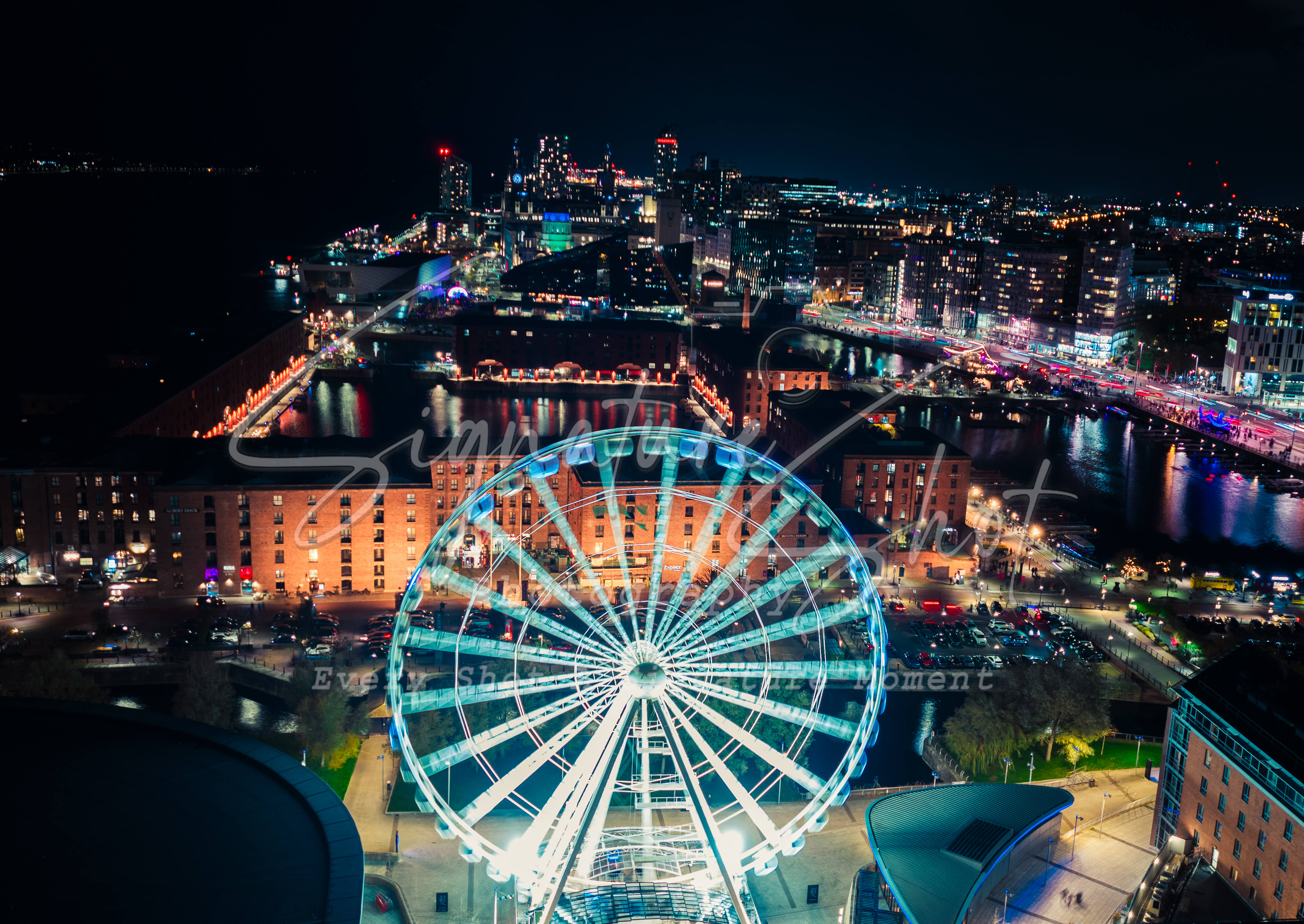 The Iconic Liverpool Ferris Wheel  | Fine Art Framed A4 Print