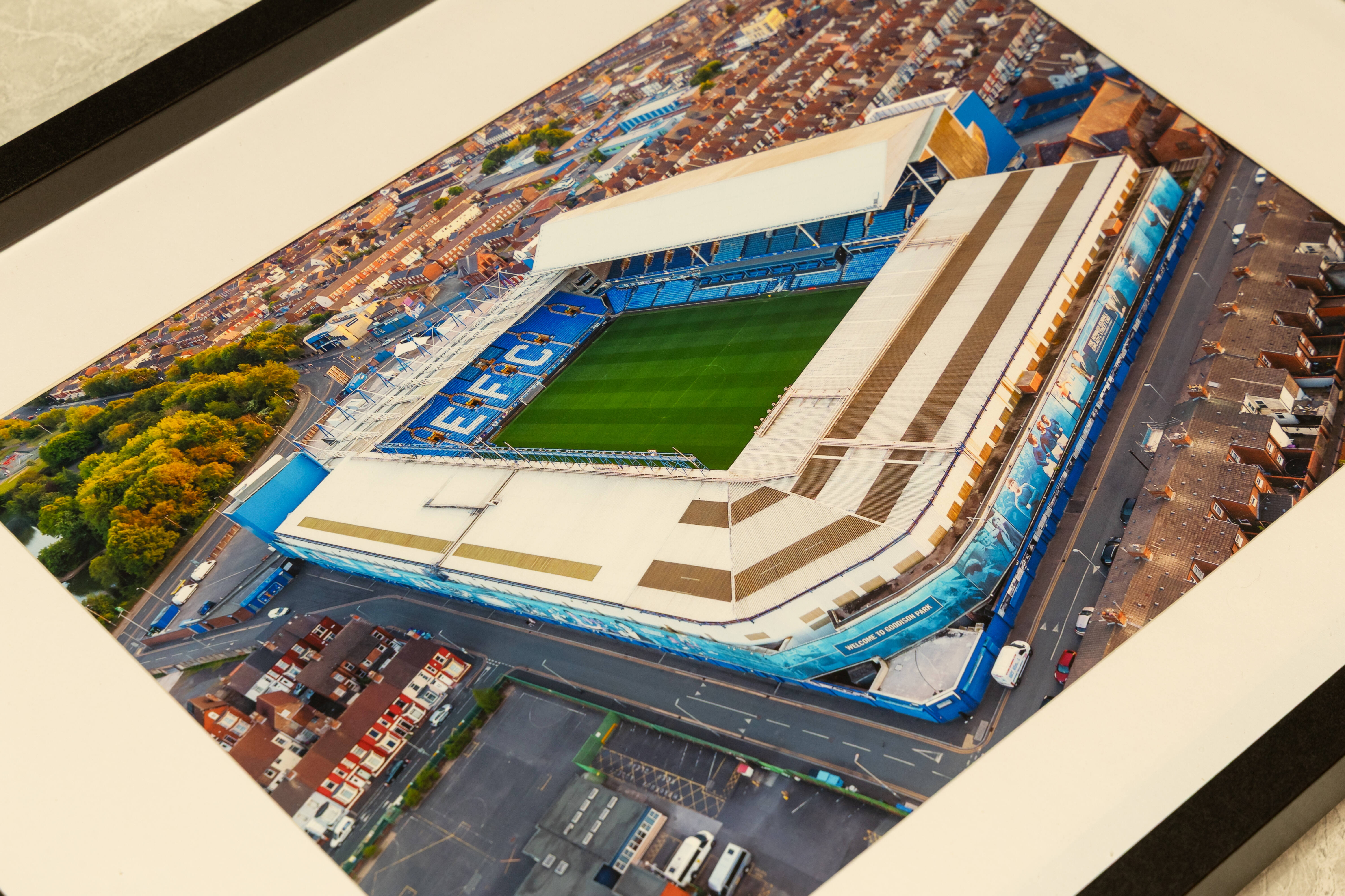 Everton Fc | Goodison Park Stadium End Of A Era | Fine Art Framed A4 Print