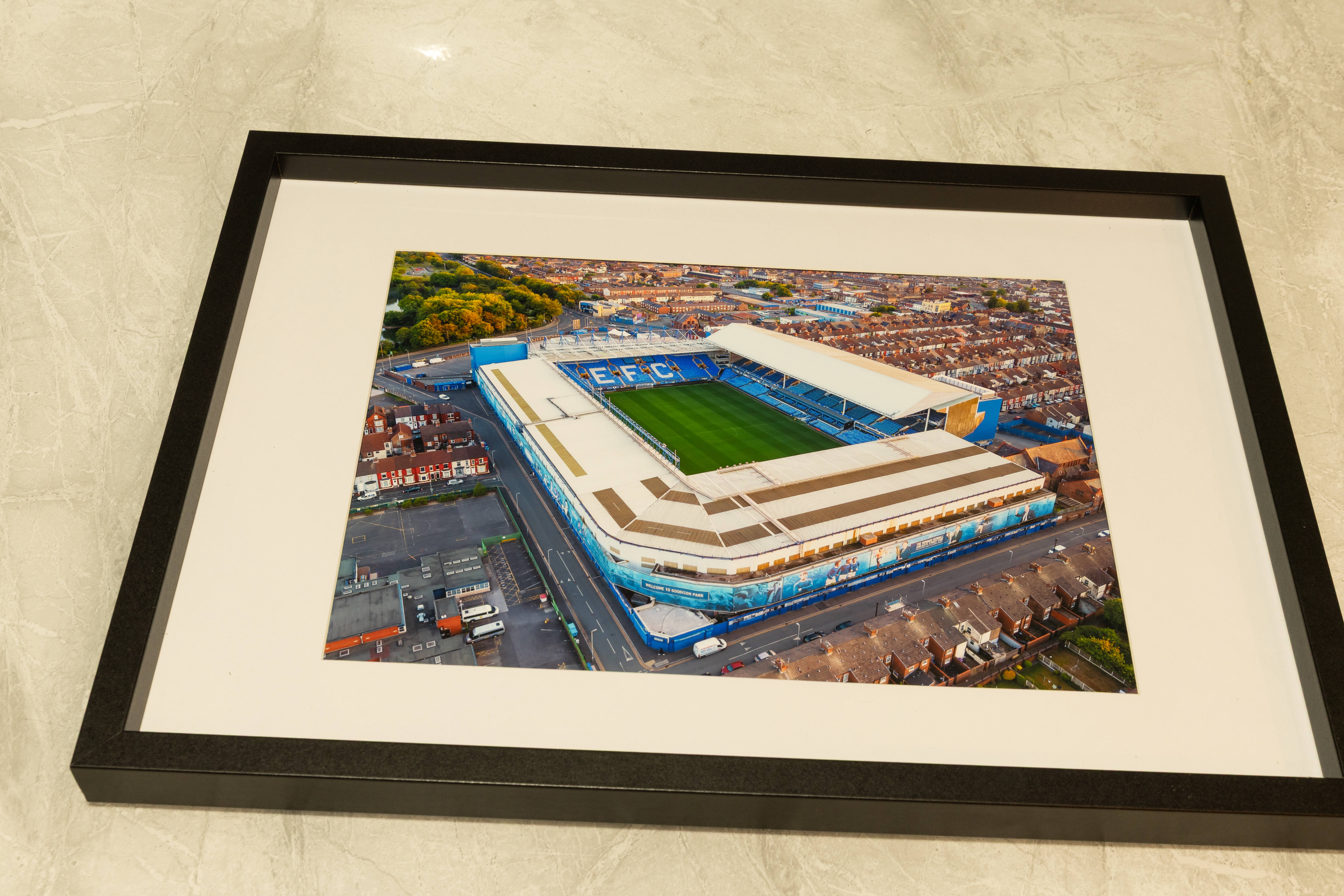 Everton Fc | Goodison Park Stadium End Of A Era | Fine Art Framed A4 Print