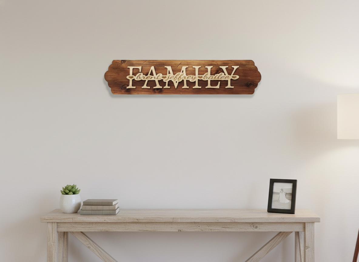 Wooden Family Wall Sign
