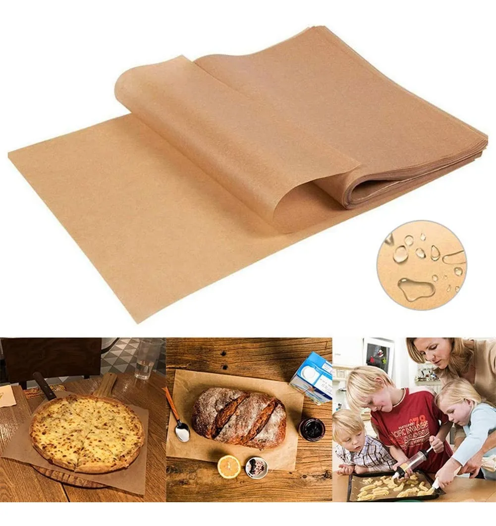 100 Hojas Papel Para Hornear Pergamino Antiadherente