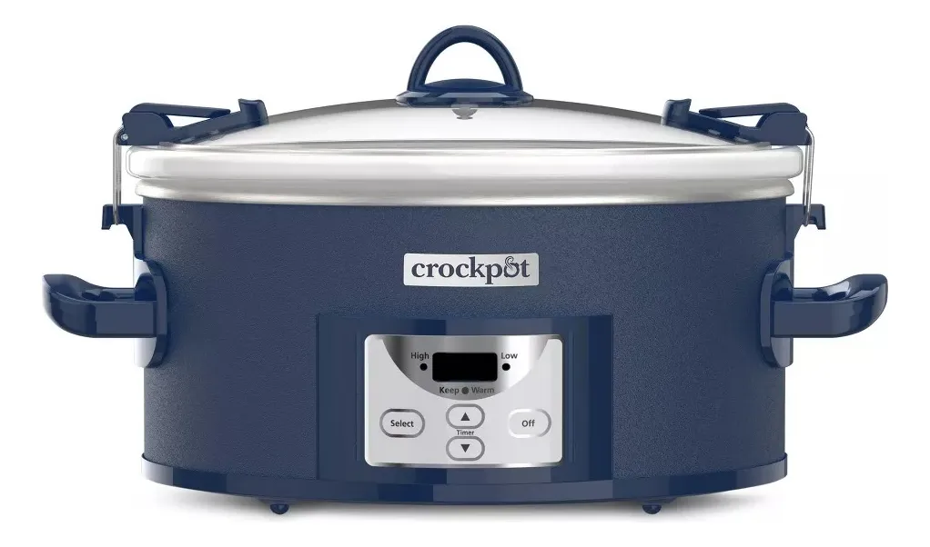 Olla de Cocción Lenta Crock-Pot 7 Qts 6.6L 280W Azul Función Calentamiento