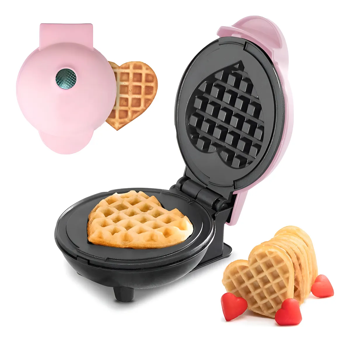 Máquina Para Hacer Waffles Pequeña Antiadherentes Perfecta Para Desayunos