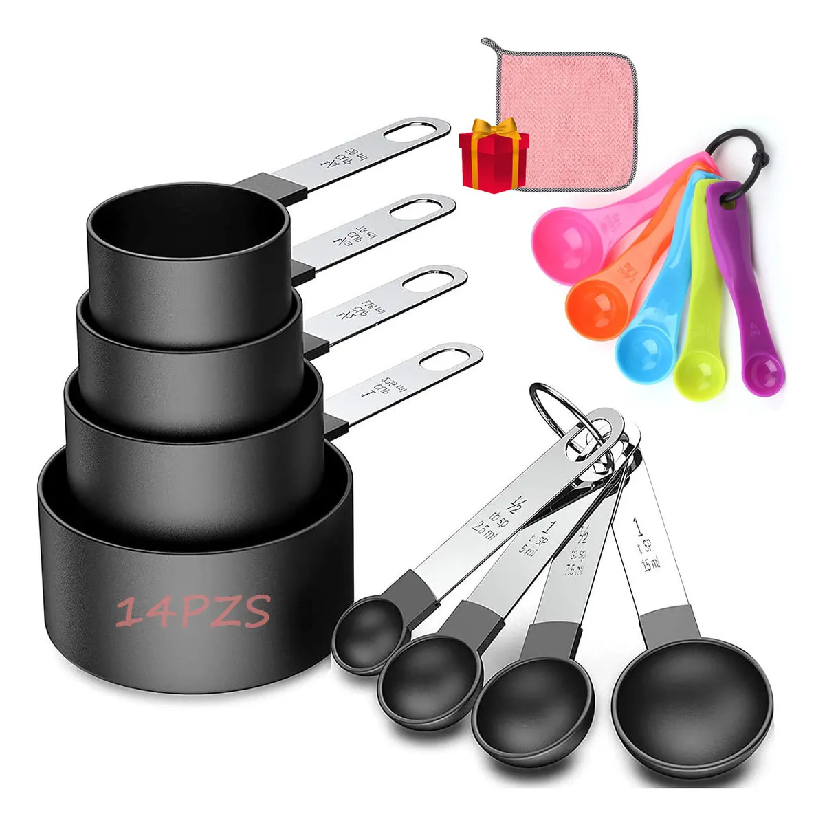 ABIGALE Juegos De 14 Cucharas Medidoras