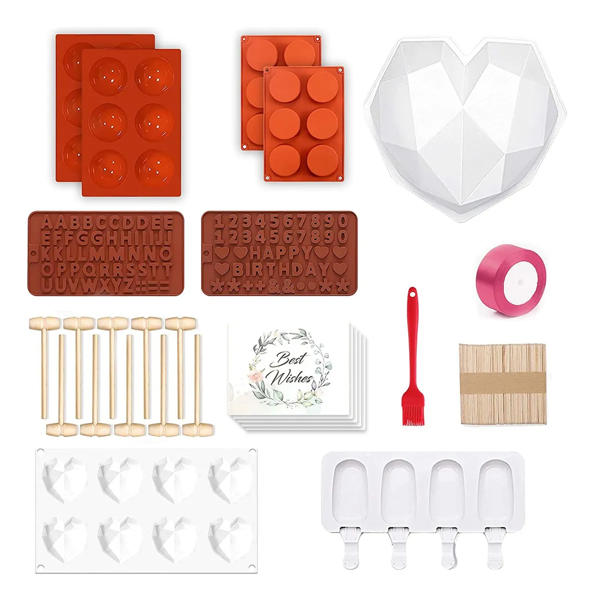 12 Piezas De Molde De Silicona De Pastel Cake Chocolate