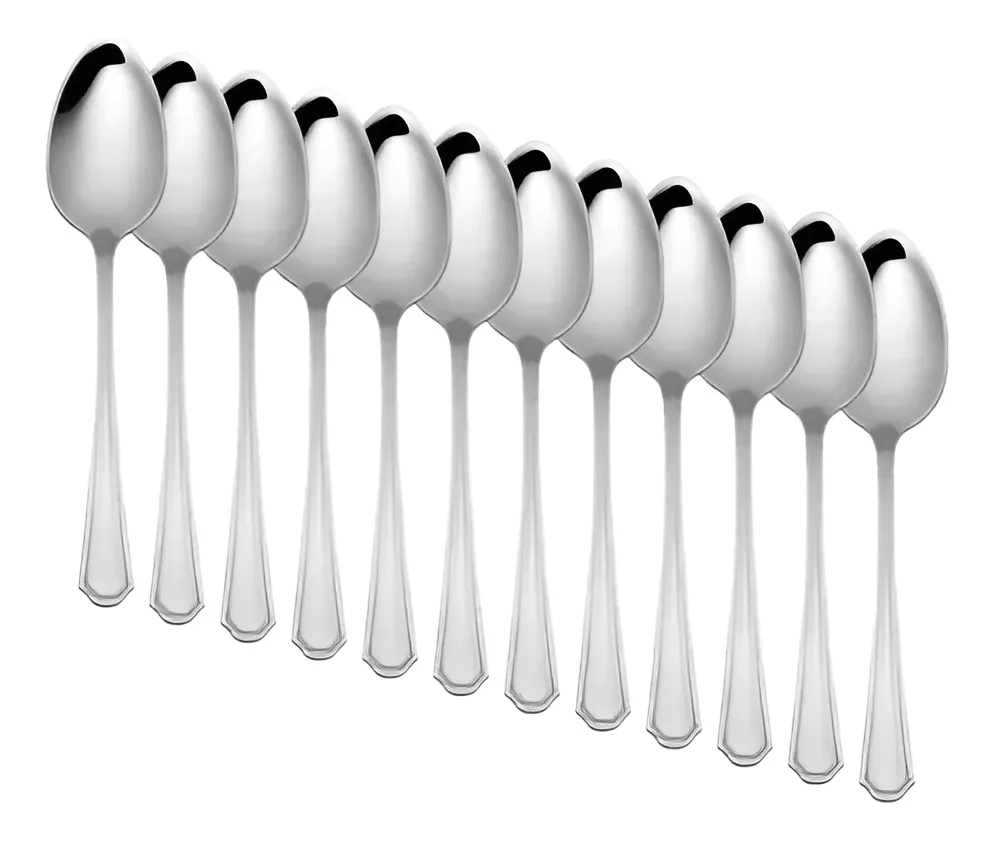 Juego Con 12 Piezas Cucharas Cafeteras-Plateado