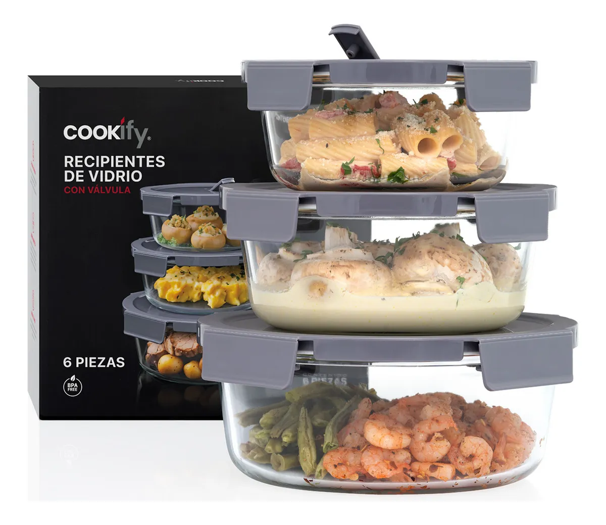 Set 3 Recipentes Redondos