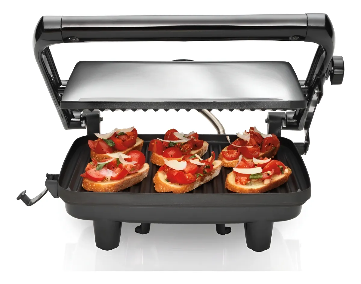 Sandwichera Panini Hamilton Beach 25460z Acero Inoxidable Color Plateado