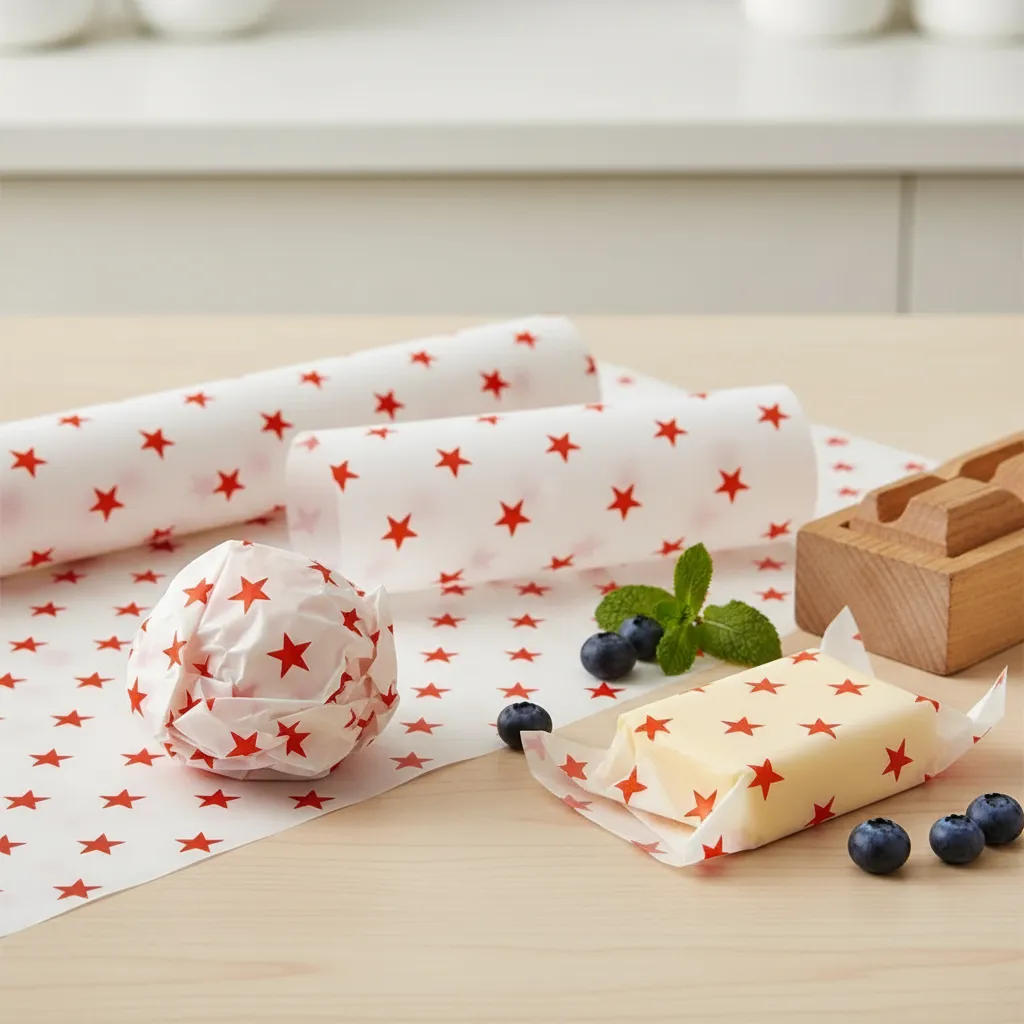 100 Piezas Papel Estrella Para Hornear Siliconado Encerado