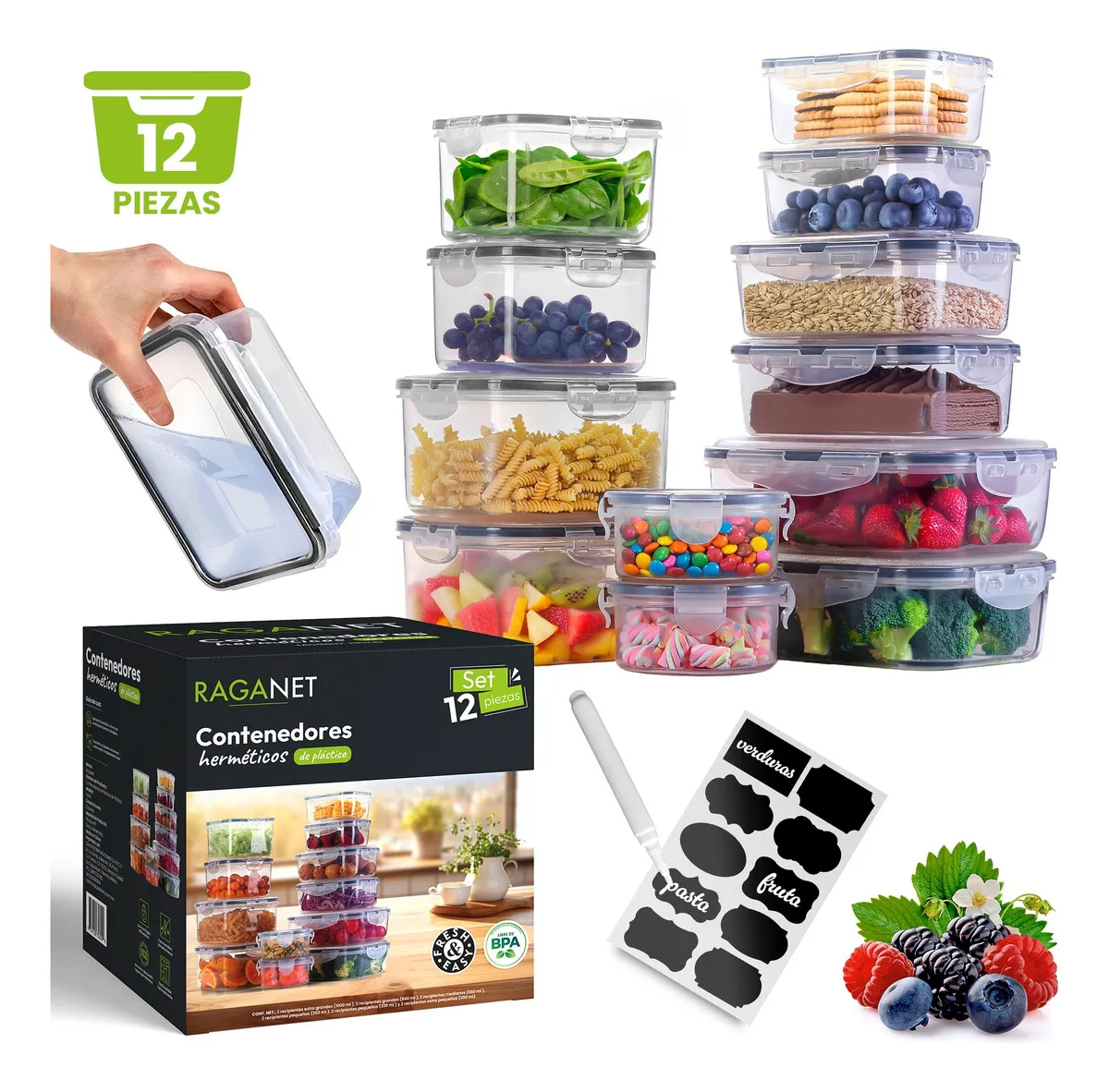 Recipientes Herméticos 12Pz