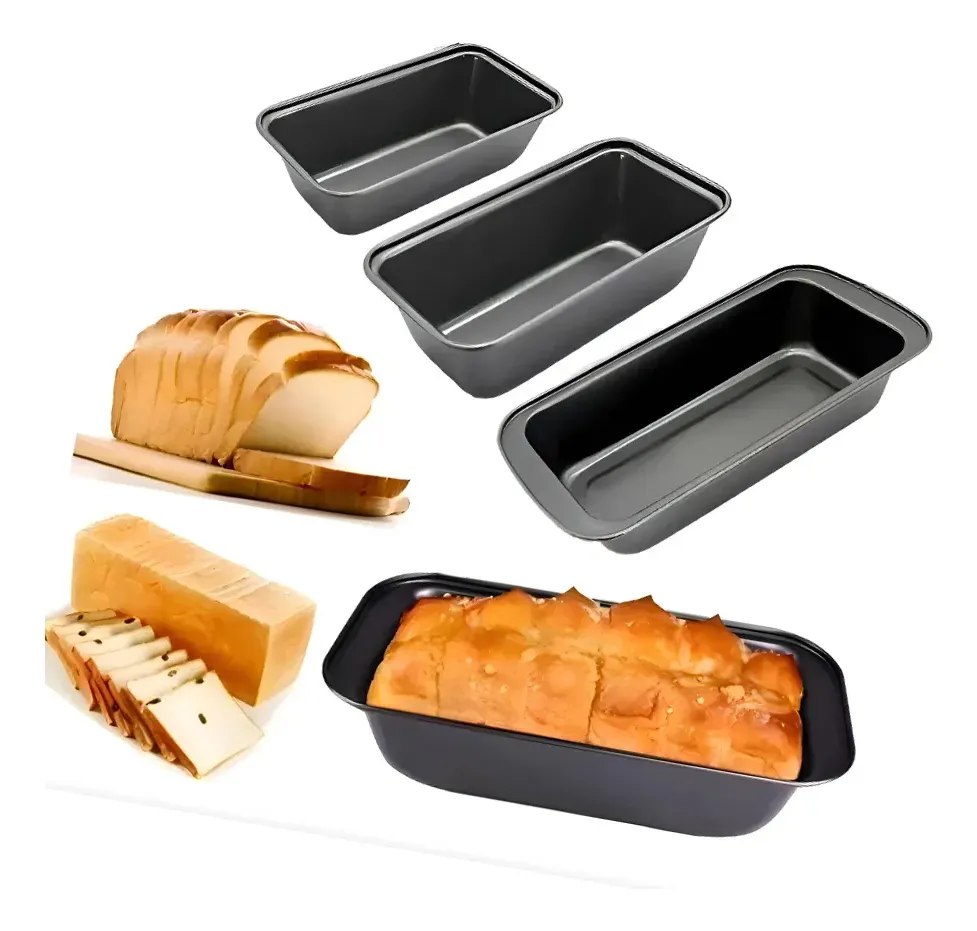 Set 3 Pzs Molde Para Panque Pan De Caja Antiadherente