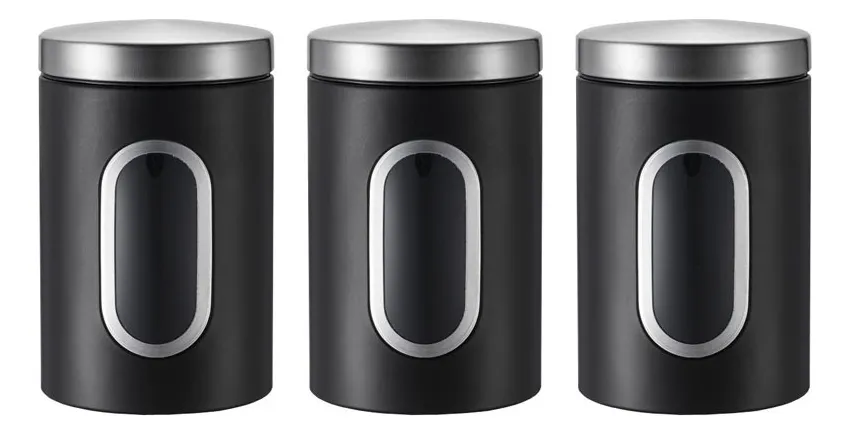 Juego de 3 botes color negro