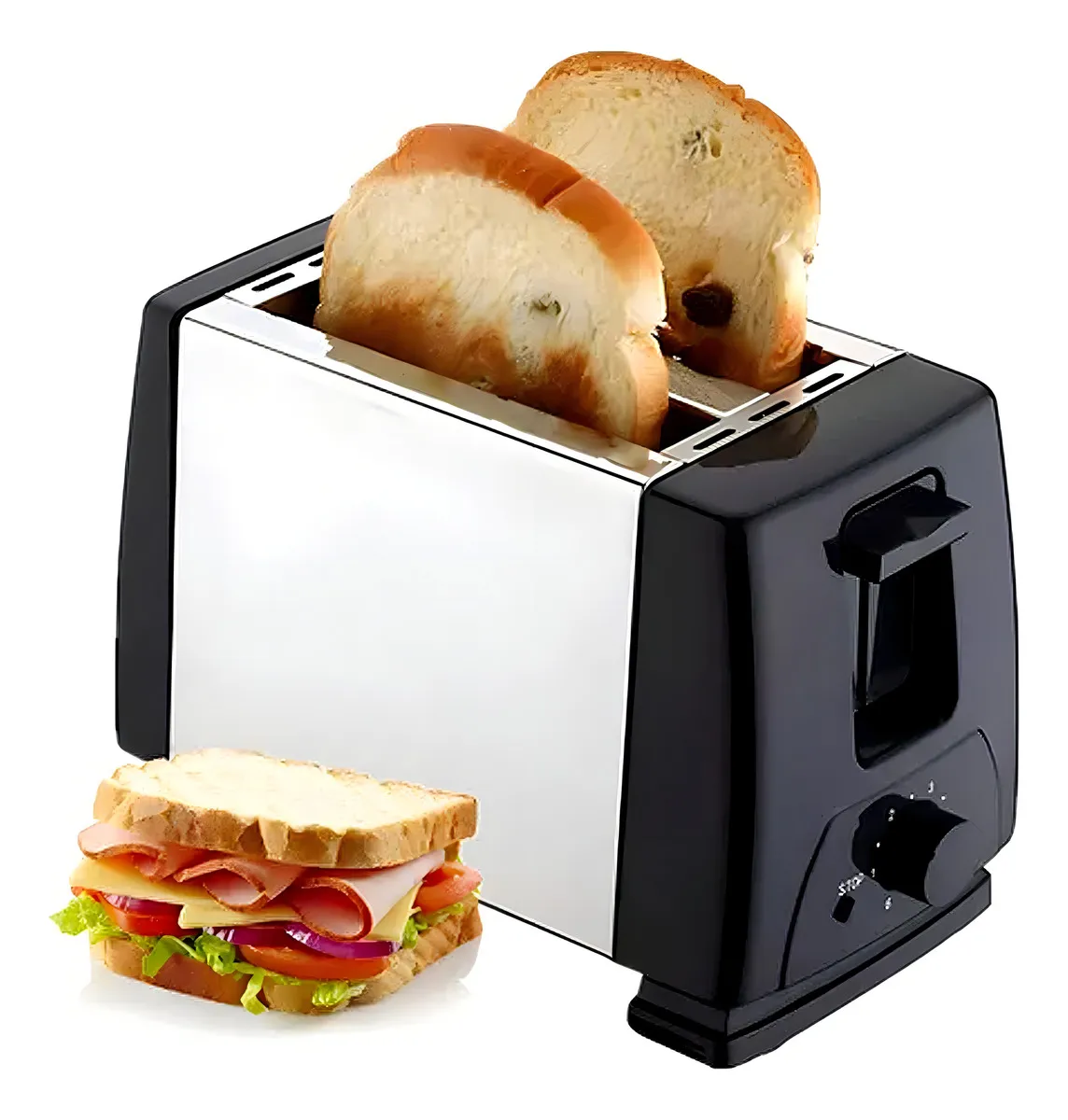 Tostadora De Pan Tostadora Eléctrica Tostador De Pan Negro