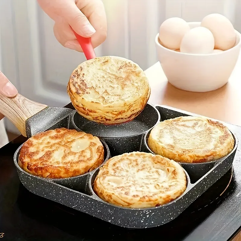 Sartén Cuadrado 4 Cavidades Para Huevos Y Hotcakes
