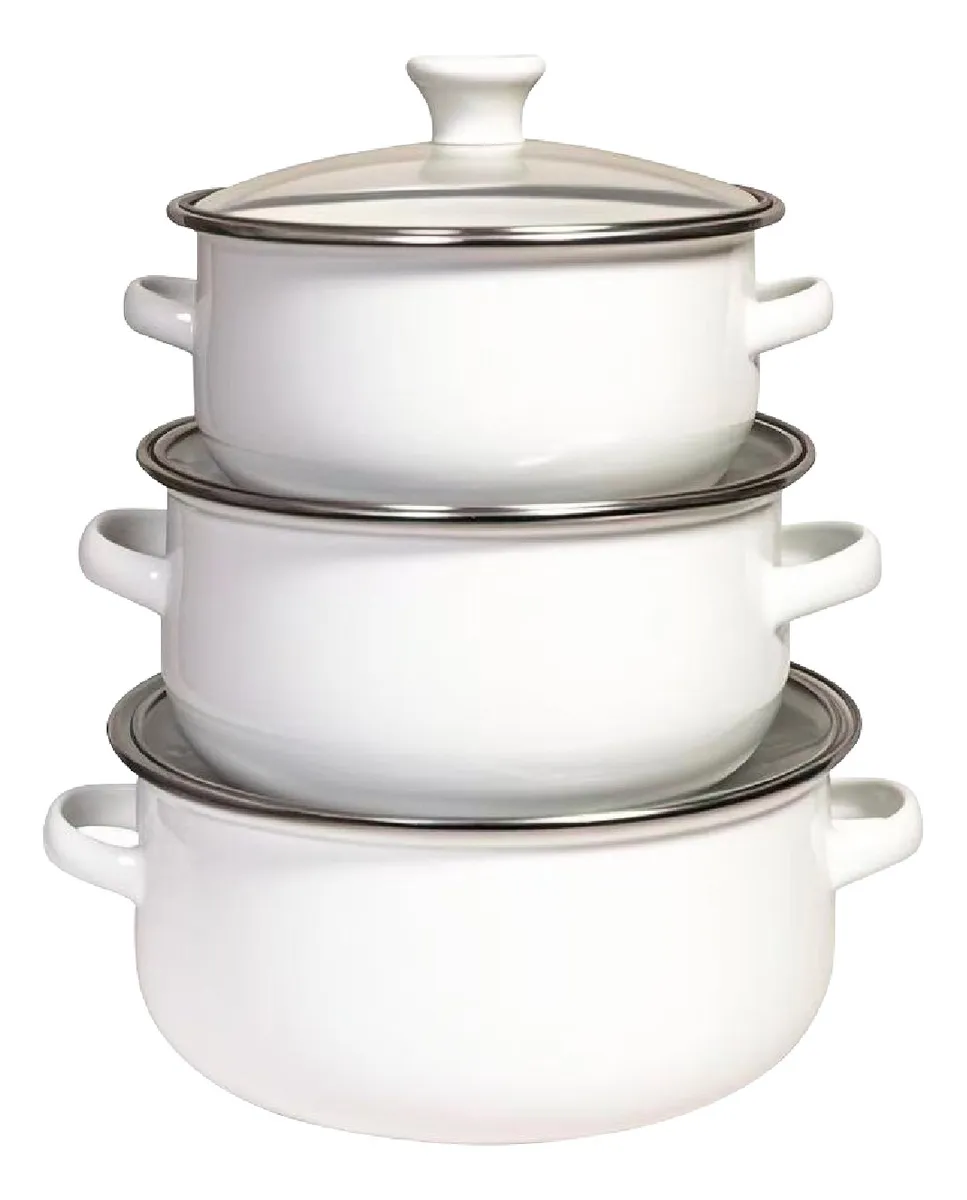 Juego De 3 Ollas De Peltre