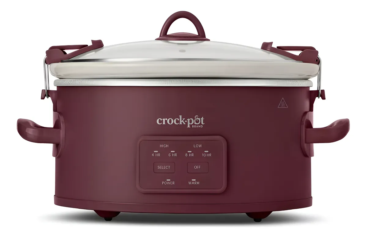 Olla De Lenta Cocción Eléctrica Crock Pot 6qt 5.68lts Color Lambrusco Red Frecuencia 50hz