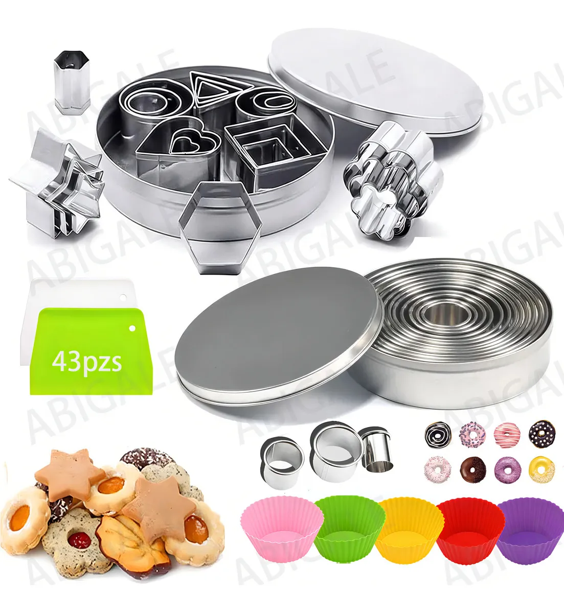 12pzs Juego De Cortadores De Galletas