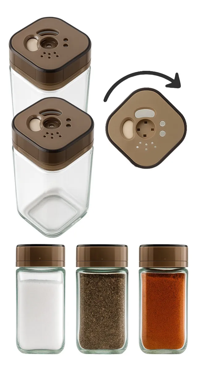 2 Saleros Pimentero De Cristal