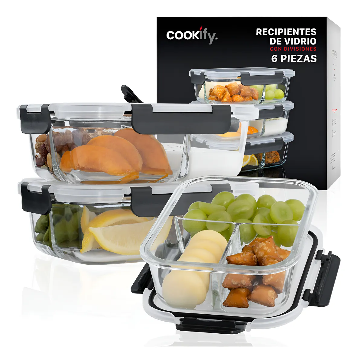 Set 3 Contenedores con Divisiones