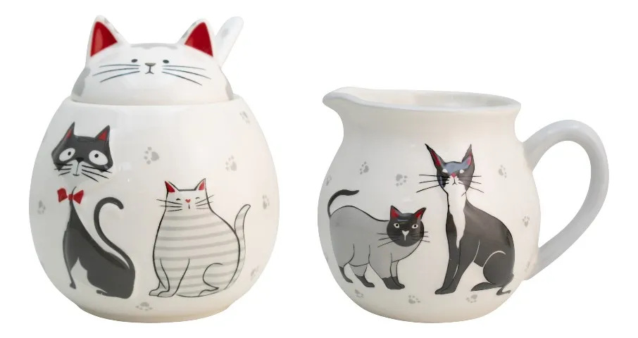 Set Azucarera Con Cuchara Y Cremera