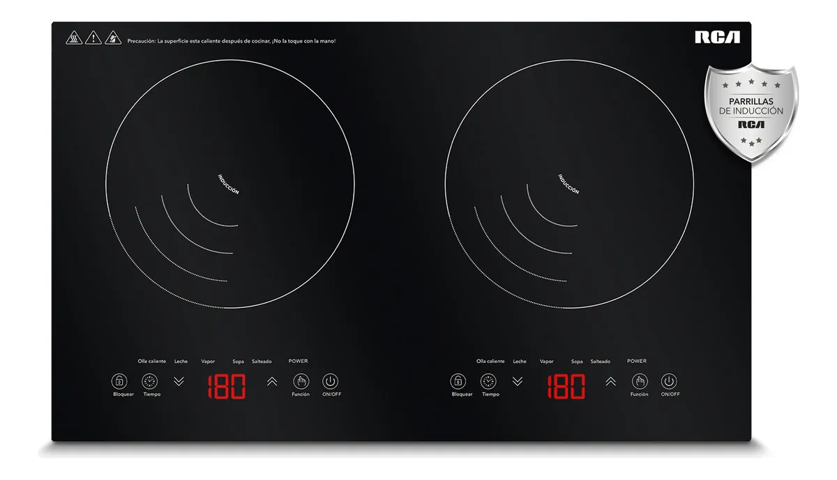 RCA RC-12A4 Parrilla De Inducción Cristal Templado