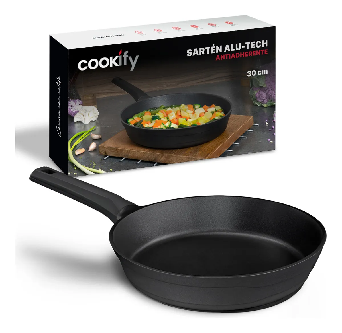 Sartén Antiadherente 30 Cm Cookify