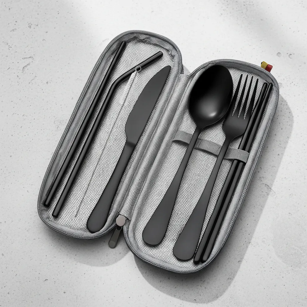 Juego De Cubiertos Portátil 8 Pzas