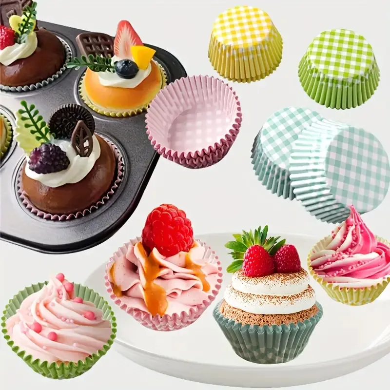 100 Pz Capacillos Cupcake Mezcla De Colores Repostería