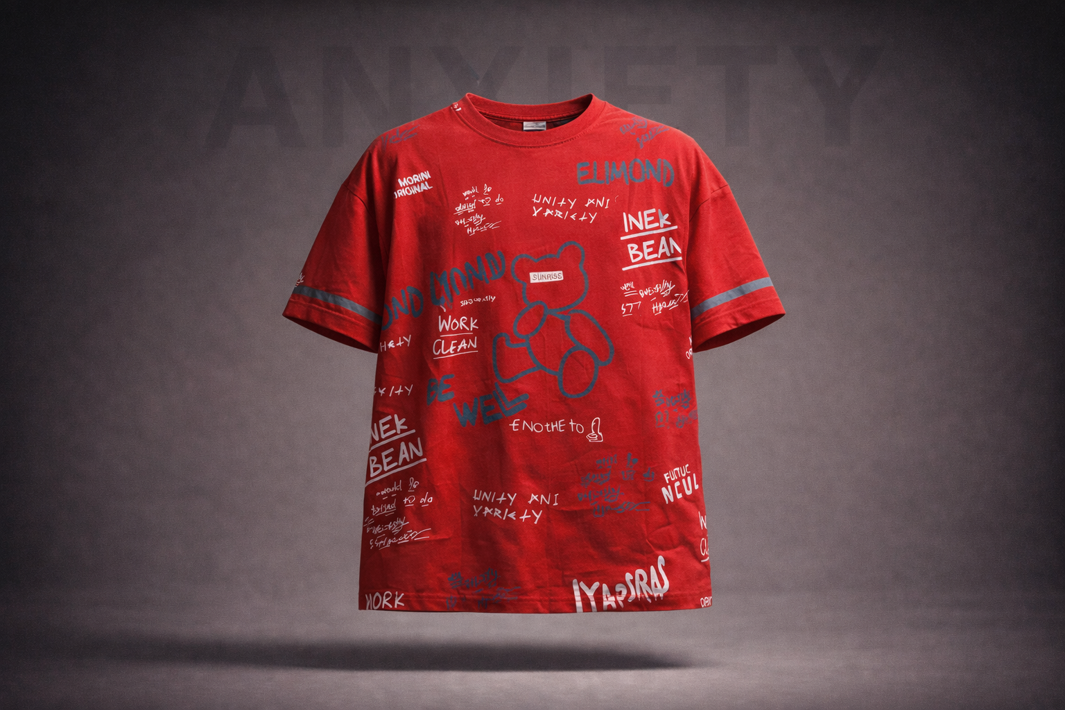 Graffiti Print Red T-Shirt