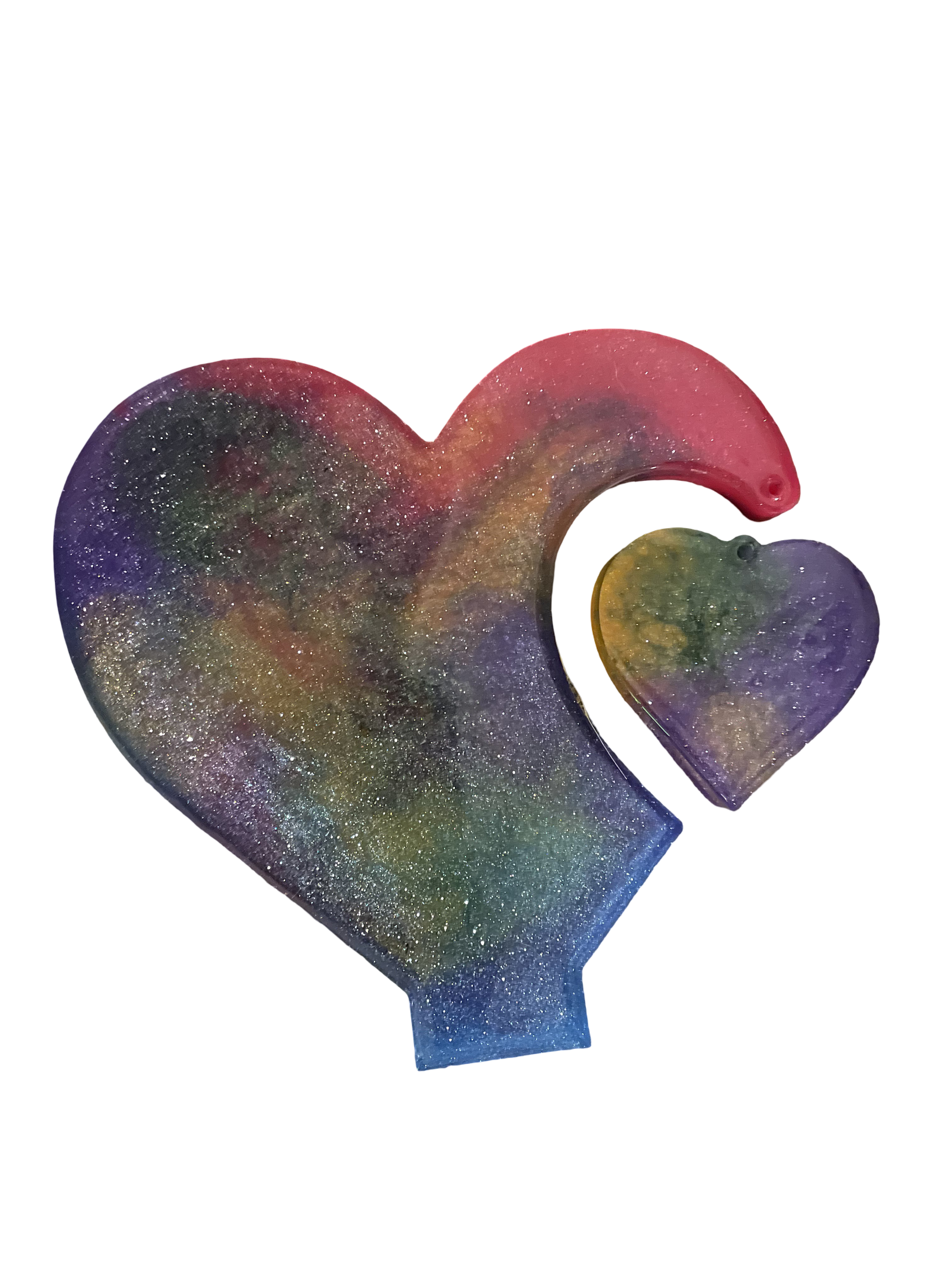 Colorful Resin Heart Set