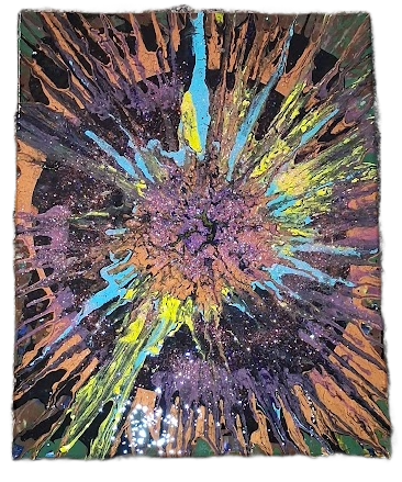 Cosmic Burst Digital Art