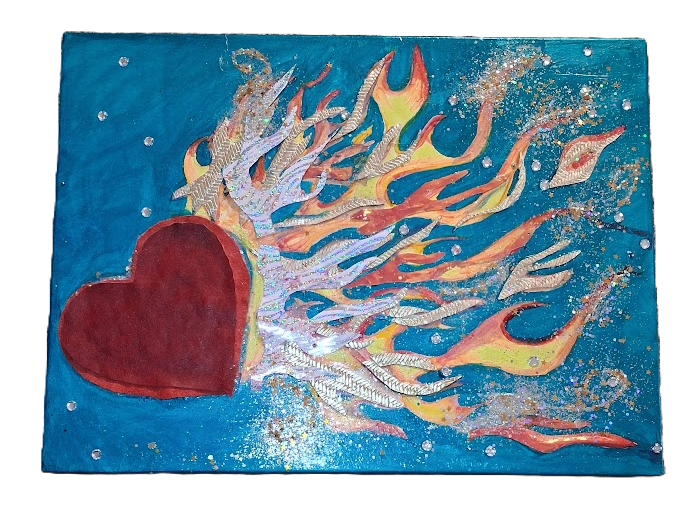Fiery Heart Digital Art