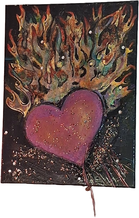 Fiery Heart Digital Art
