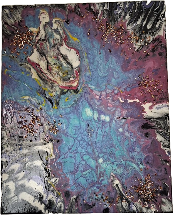 Abstract Cosmic Swirl Digital Art