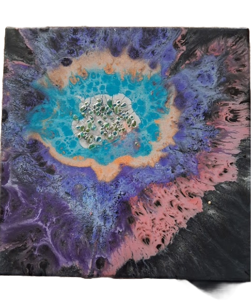 Digital Abstract Art - Cosmic Bloom