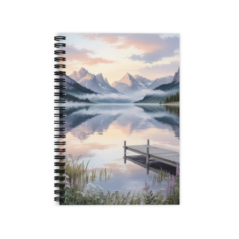 Ruled Line Spiral Notebook-Simple Dock