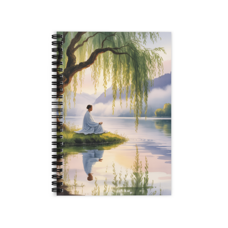 Ruled Line Spiral Notebook-Breathe