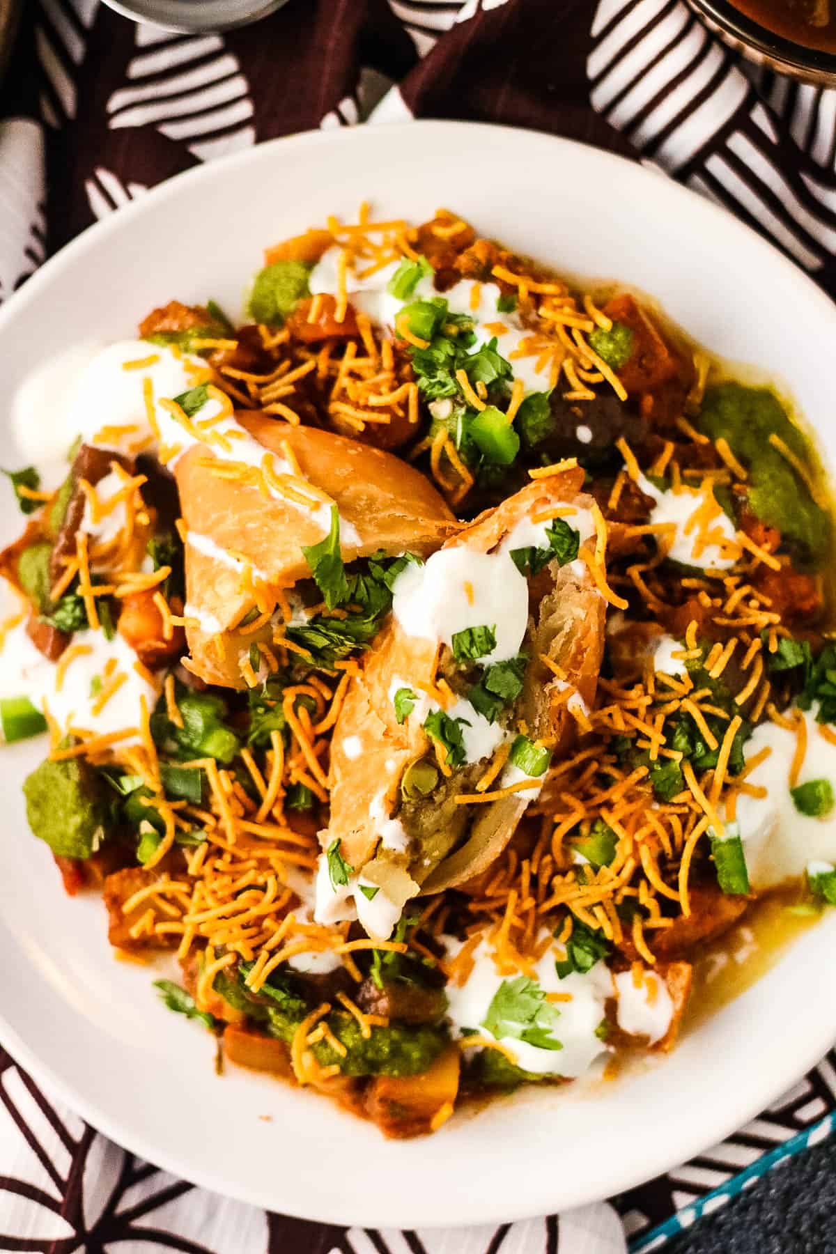 Dahi Samosa Chaat