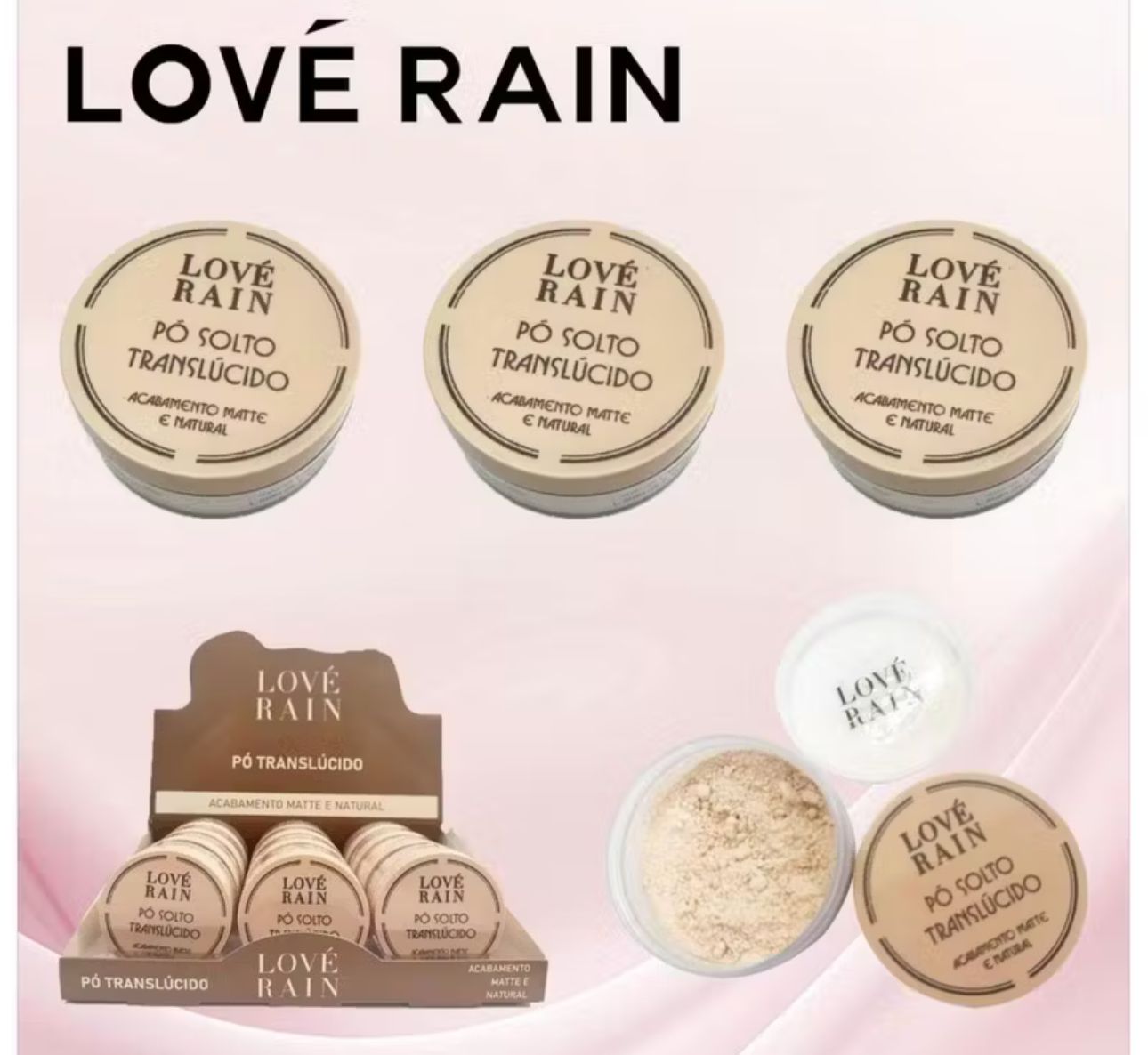 Pó Solto Translucido Love Rain