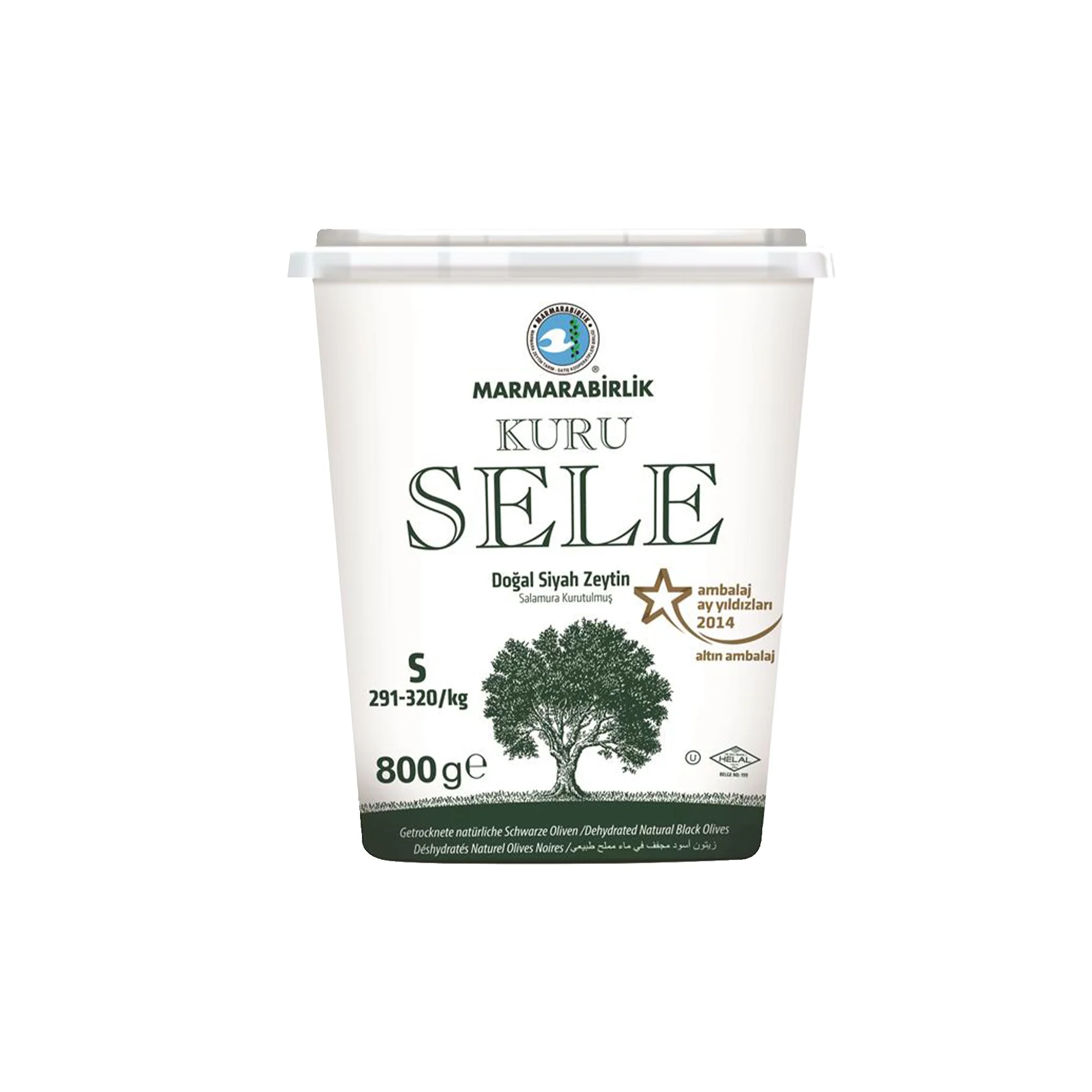 Marmarabirlik Kuru Sele Siyah Zeytin 800g