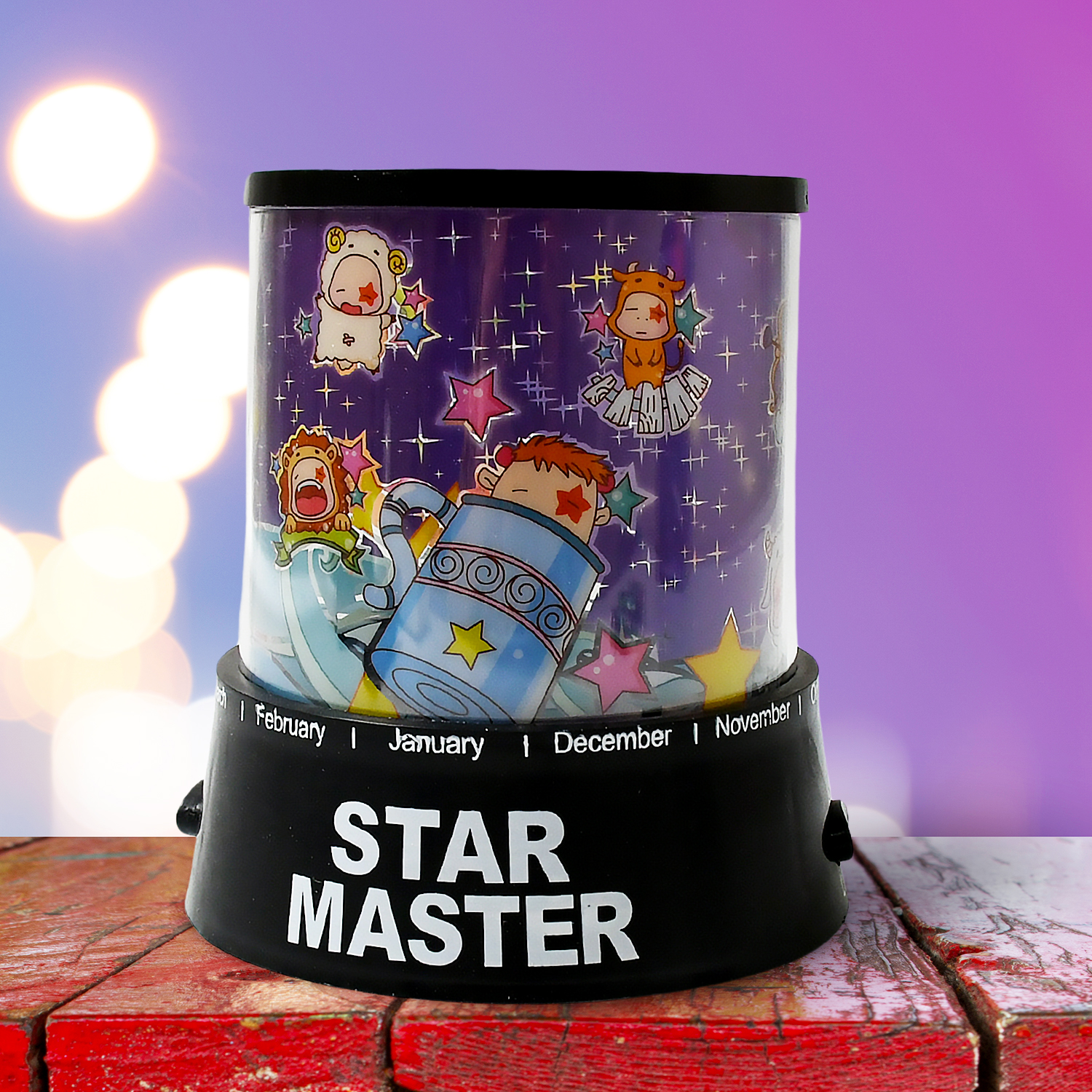 LED Projector Night Light  Rotating Star Music Lamp for Kids | 