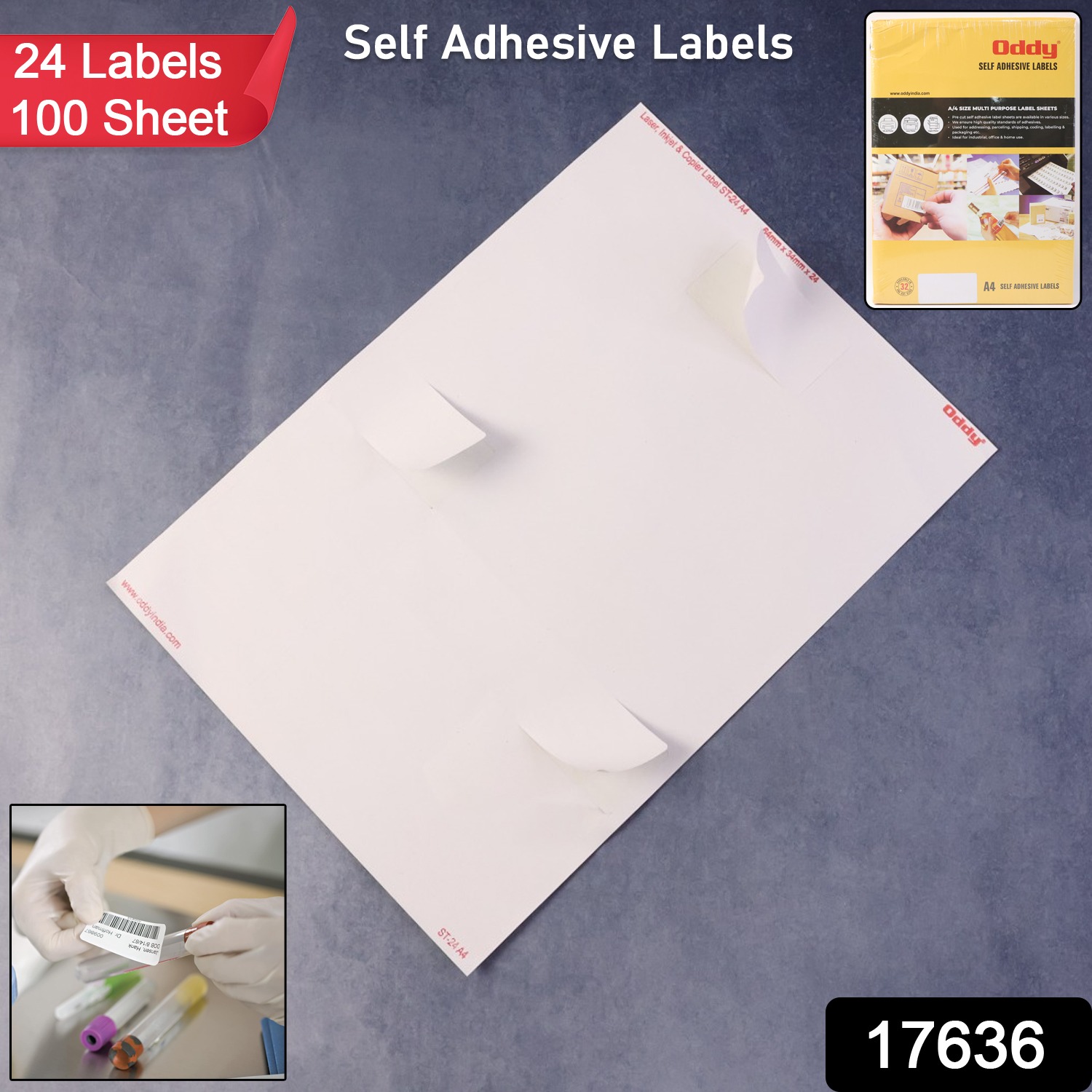 Self-Adhesive Labels A4 Sheets  2400 Permanent Printer Stickers
