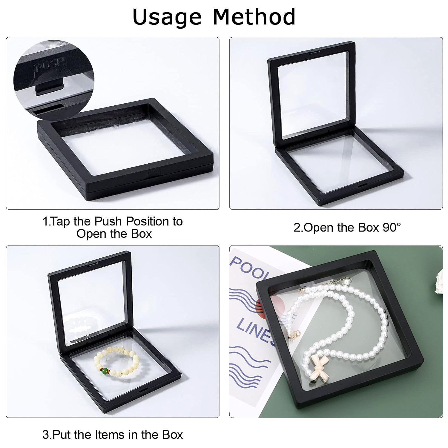 Transparent Jewellery Display Box Ã Floating 3D Effect for Showcasing