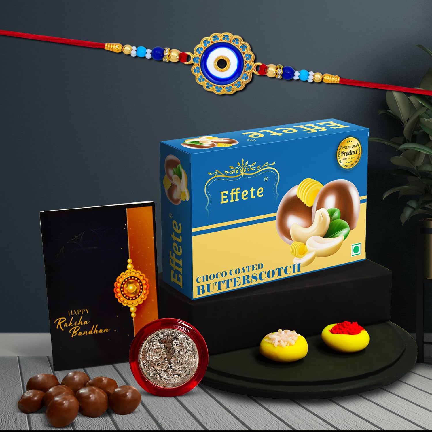 Rakhi (K1_516_bs32) Chocolate Butter Scotch 32gm Rakhi For Brother