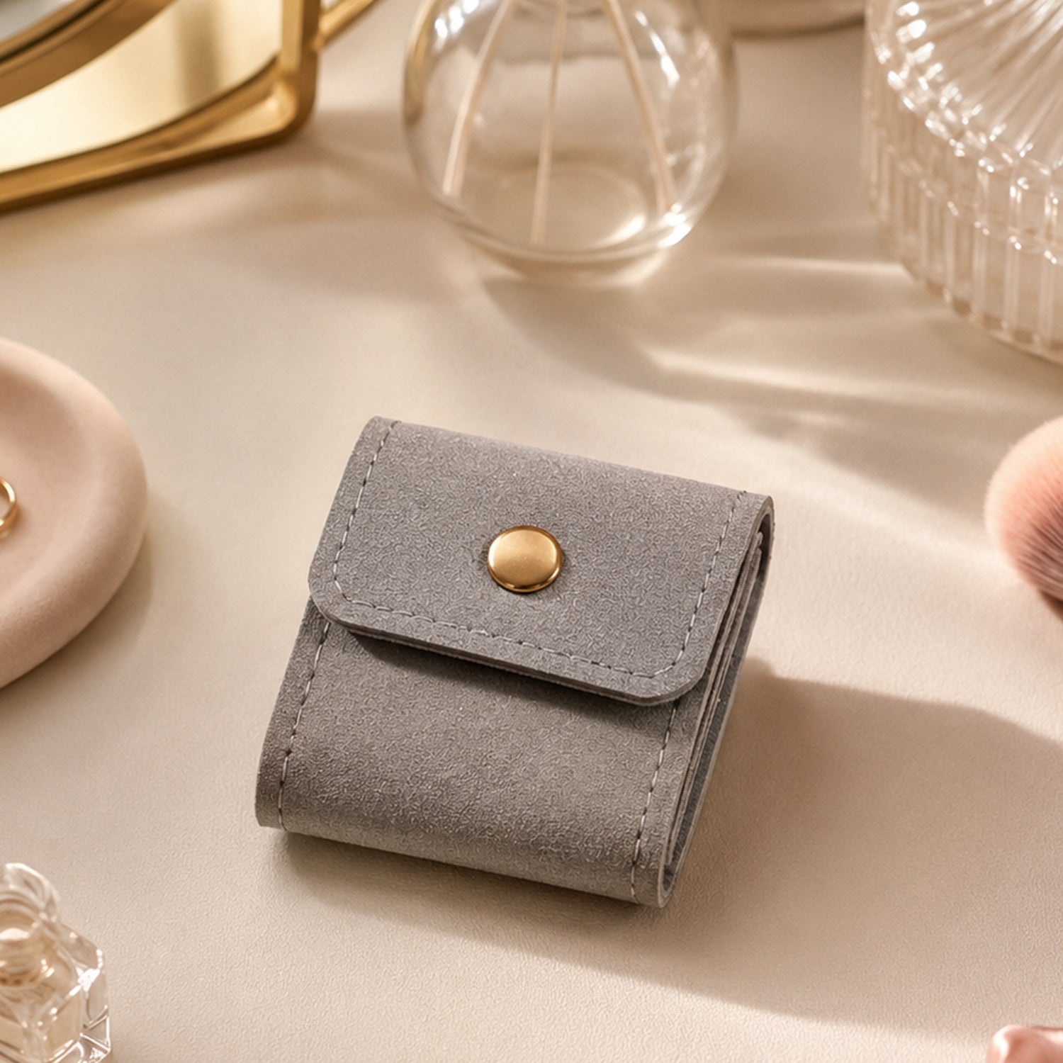 Mini Suede Coin Pouch
