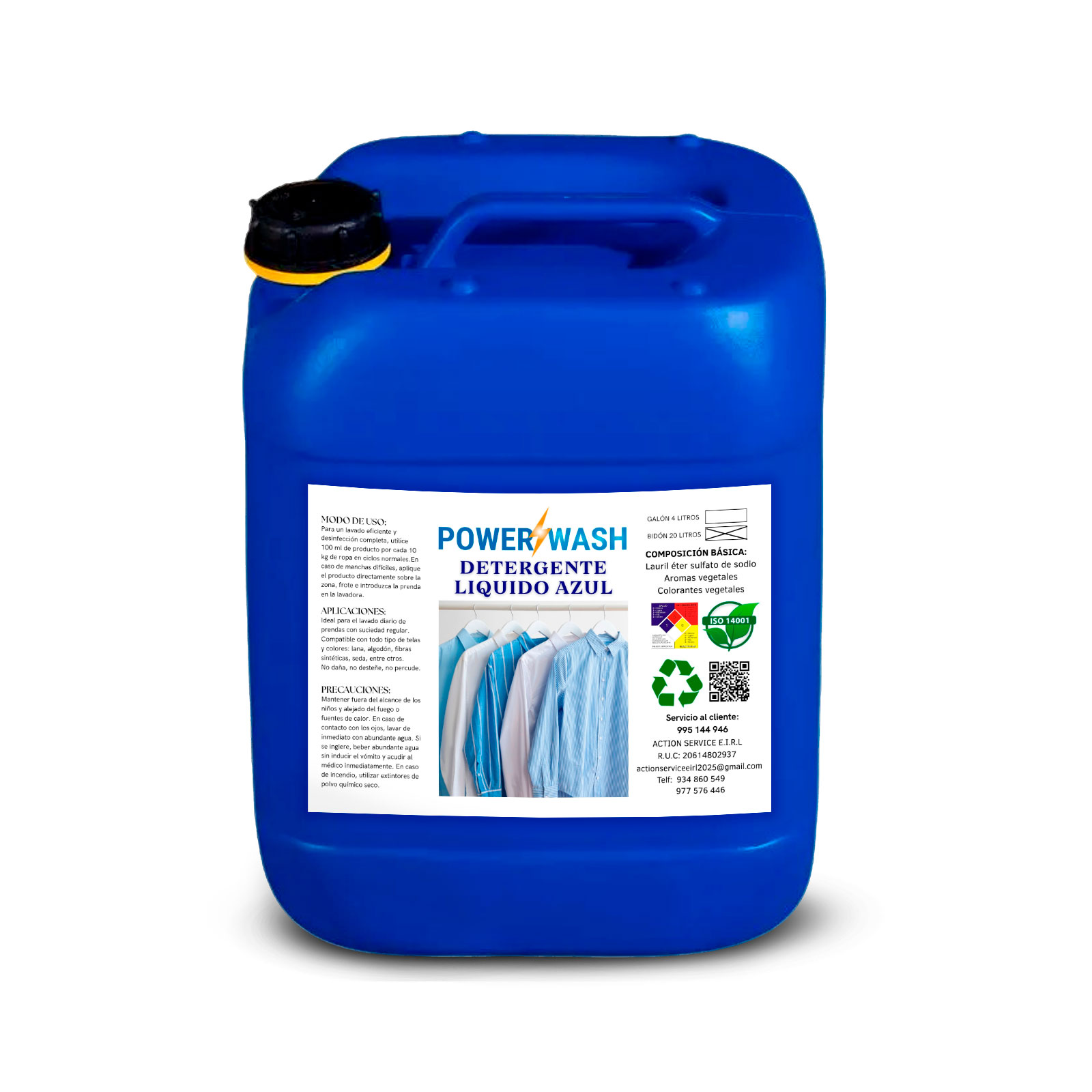 DETERGENTE AZUL PH NEUTRO 20 LITROS