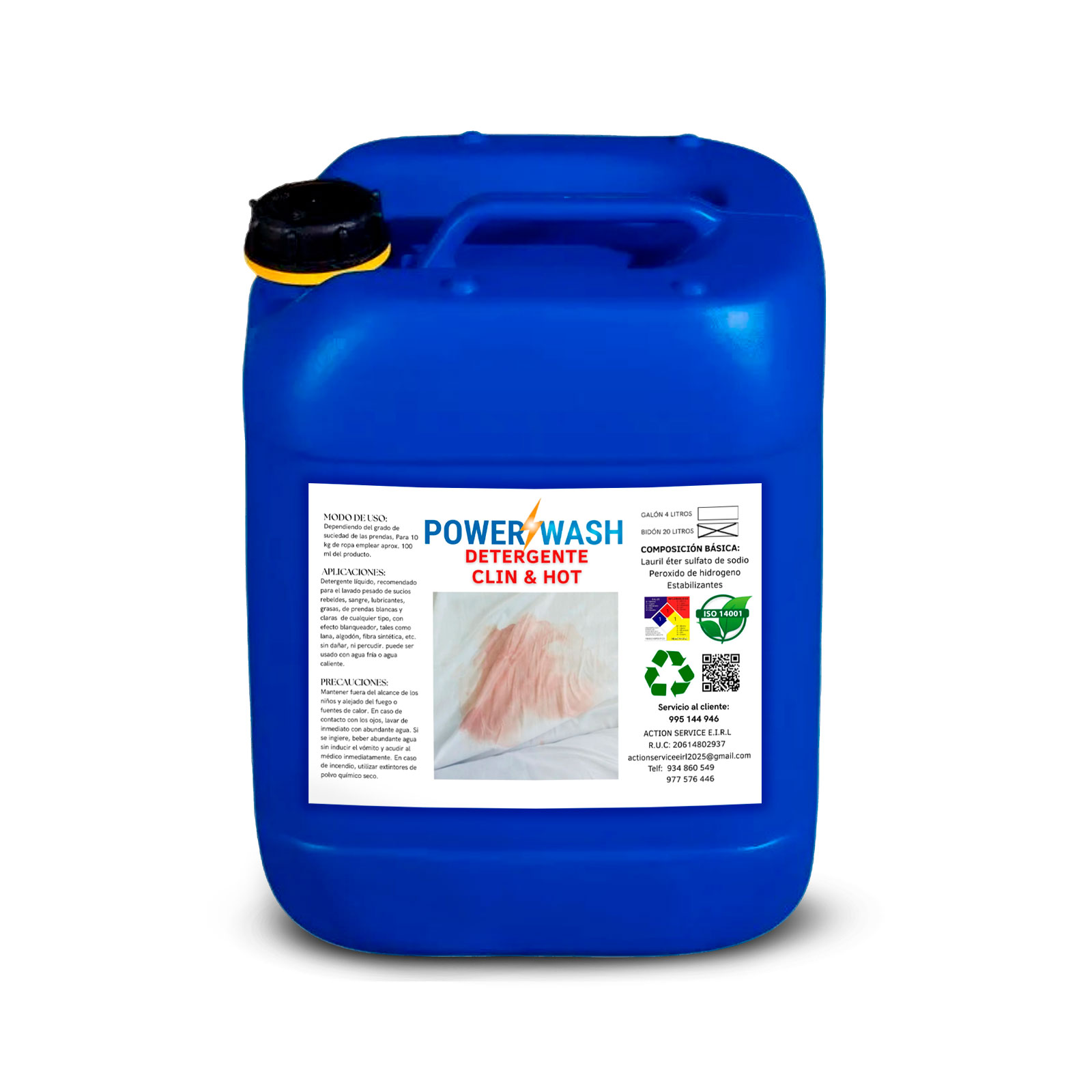 DETERGENTE CLIN & HOT - 20 LITROS