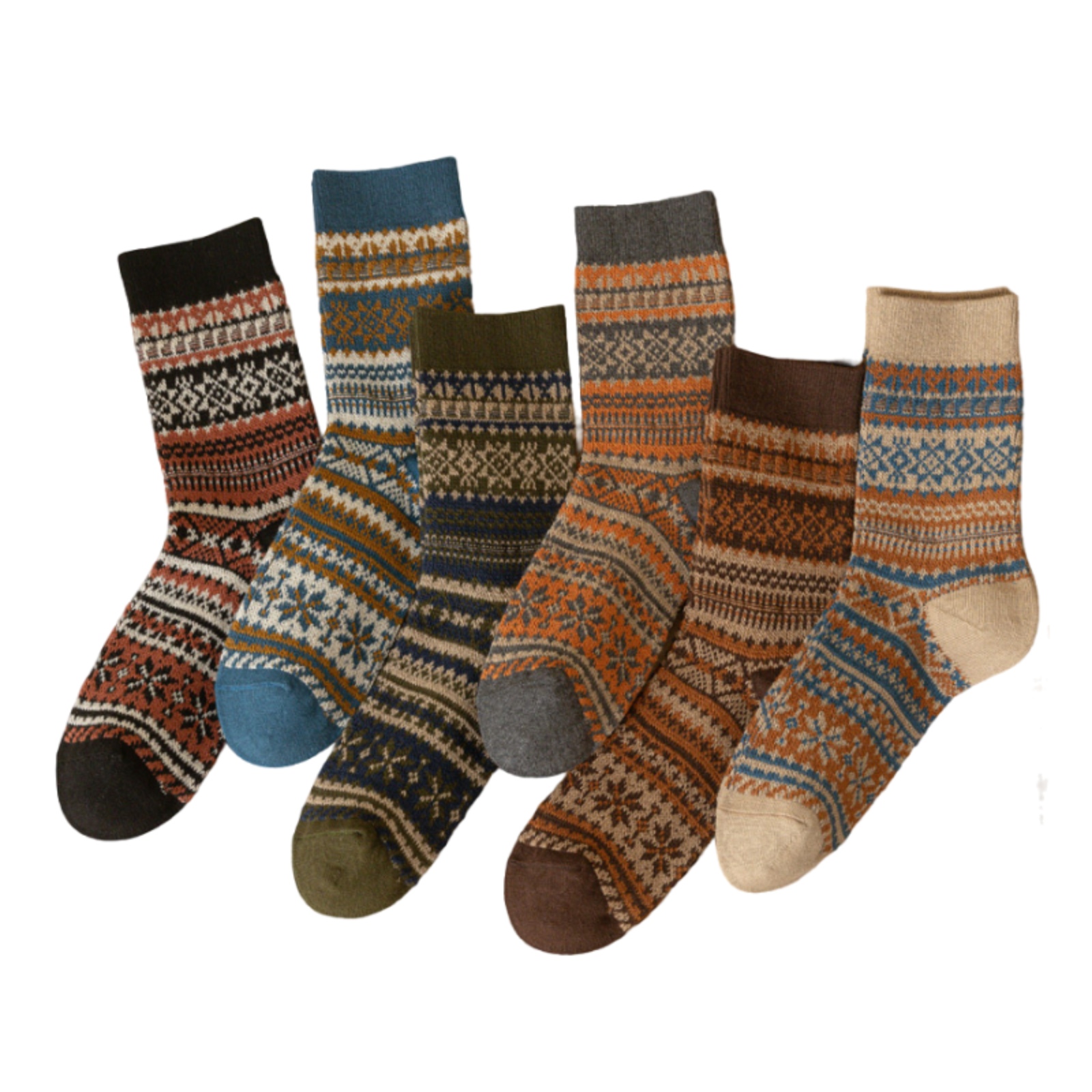Vintage Knit Wool Socks Set